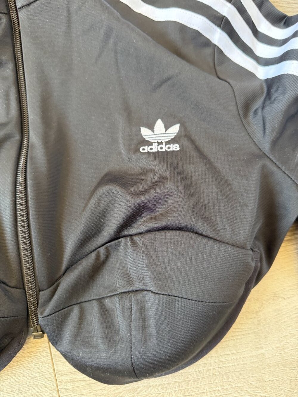 Adidas Originals x Jeremy Scott cropped track jacket in black - Picture 7 of 13